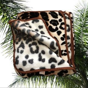 KOREAN MINK leopard print blanket | Queen 78x90